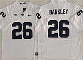 Men's Penn State Nittany Lions #26 Saquon Barkley White 2024 F.U.S.E. Stitched Jersey,baseball caps,new era cap wholesale,wholesale hats
